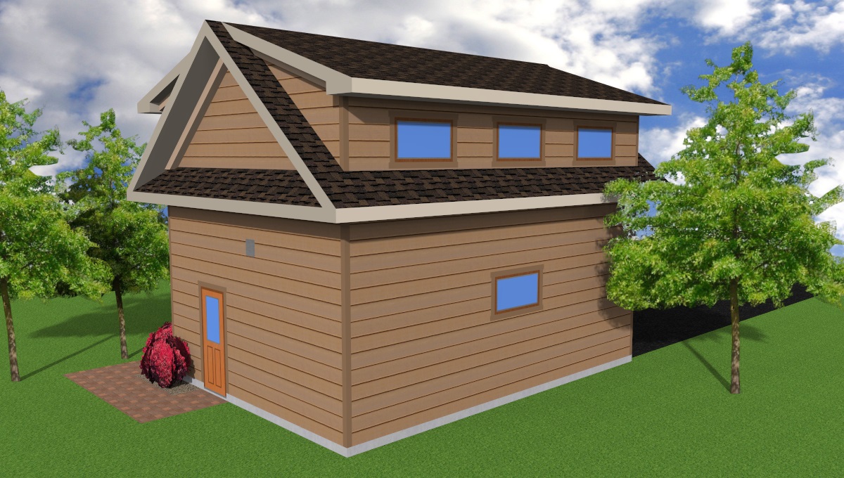 Garage Suite with 1 Bedroom Loft. | Edmonton Aurora Home Design Plan